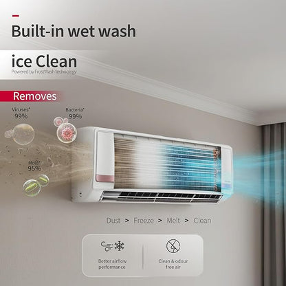 Hitachi 2 Ton 3 Star Heavy Duty Smart Inverter Split AC (Copper, Wi-Fi, Long air throw, Smart View Display, ice Clean, Hybrid Convertible, Anti-Bacterial Mesh Filter, RAS.Y324PCDISL)