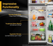 Whirlpool 327 L Frost Free Double Door 3 Star Refrigerator (Illusia Steel, IF INV 375 ILLUSIA STEEL(3S) CONV-Y)