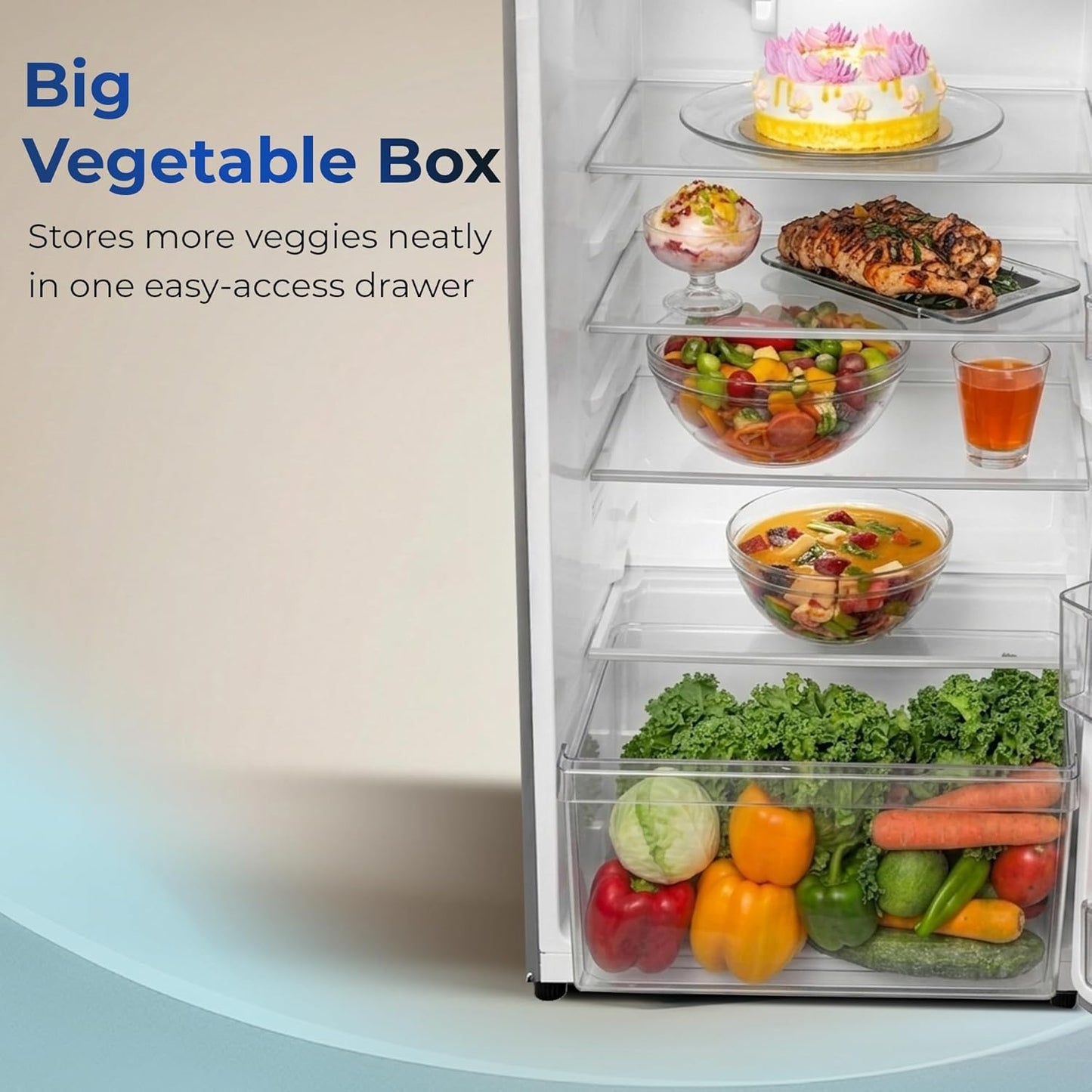 Haier 190 L 4 Star Direct Cool Single Door Refrigerator with Fast Ice Making, Easy Clean Back, Large Vegetable Box (HED-204TDSA-N, Dazzle Steel, 2026 Model)