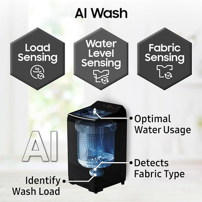 Samsung Smart Choice 10 Kg, 5 Star, AI Wash, AI Energy Mode, Wi-Fi, Ecobubble, AI VRT+, Soft Closing Door, Digital Inverter, Fully-Automatic Top Load Washing Machine (WA80F10E2LTL, Lavender Gray)