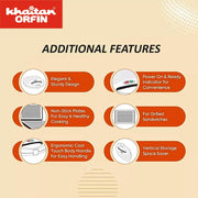 Electric Sandwich Maker | Non Stick Coating Plates | Power Indicators 2 Slice Sandwich Maker. (Grill KO 525)