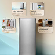 Haier 190 L 4 Star Direct Cool Single Door Refrigerator with Fast Ice Making, Easy Clean Back, Large Vegetable Box (HED-204TDSA-N, Dazzle Steel, 2026 Model)
