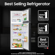 Samsung 350 L, 3 Star, Convertible 5-in-1, Digital Inverter, Frost Free Double Door, WiFi Enabled Bespoke AI Refrigerator (RT38DG5A4DBXHL, Luxe Black)