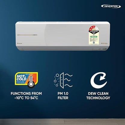Daikin 1.8 Ton 3 Star Hot & Cold Inverter Split AC with Copper Condenser, PM 2.5 Filter, FTHT60XV16, White