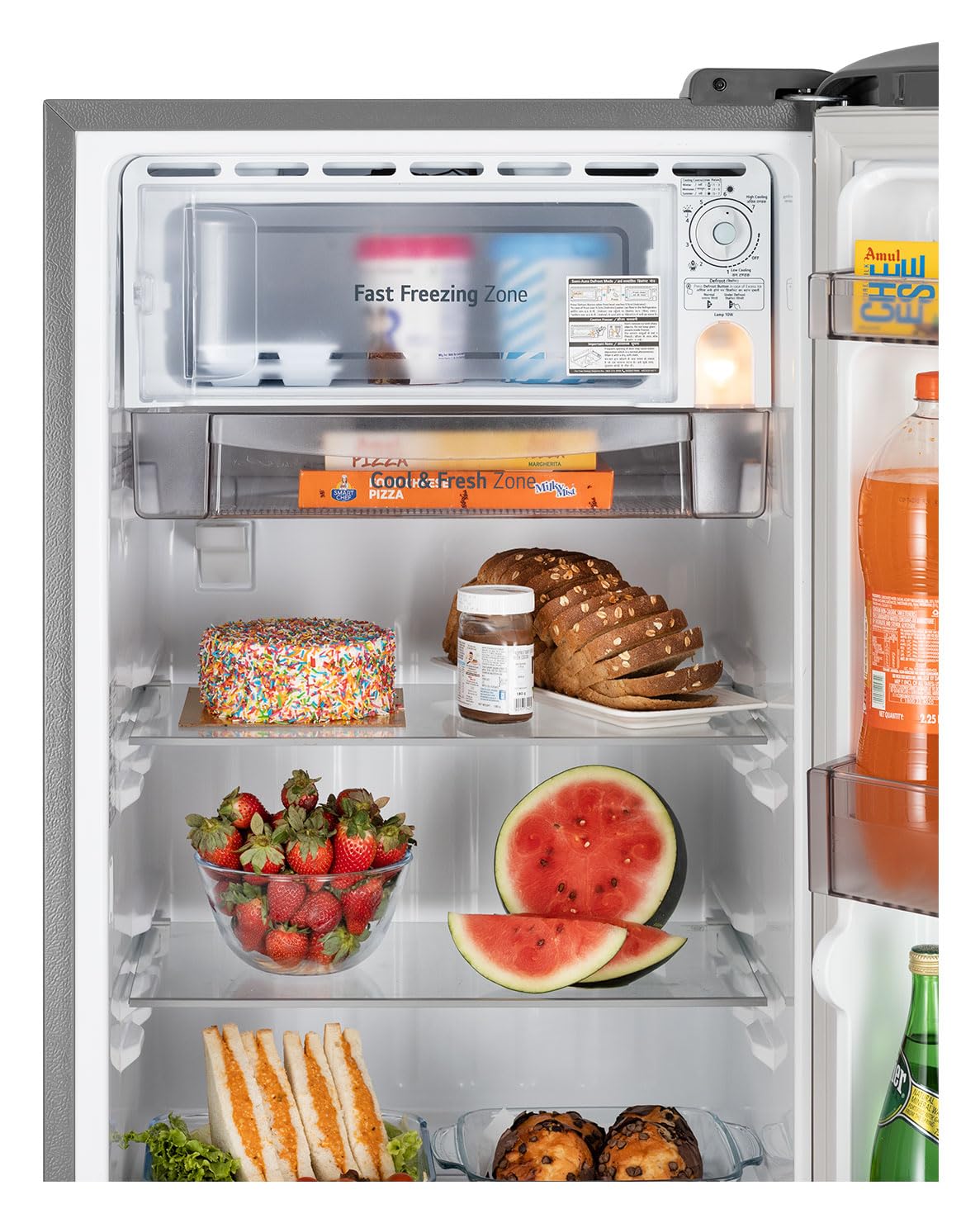 LG 210 L, 5 Star, Smart Inverter, Direct Cool Single Door Refrigerator (GLD2256ZAPZ, Shiny Steel, Fit Max Chiller Tray, Base stand with Drawer & Runs on Home Inverter)