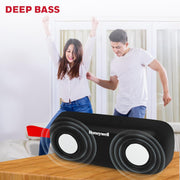 Honeywell Trueno U300 Bluetooth 5.3 Wireless Portable Speaker, 20W Output, Dual 78mm Drivers, Deep Bass, 13H Playtime, IPX6, TWS Pairing, SD/USB Type-C/AUX Support, Built-in Mic, 2-Year Warranty-Black