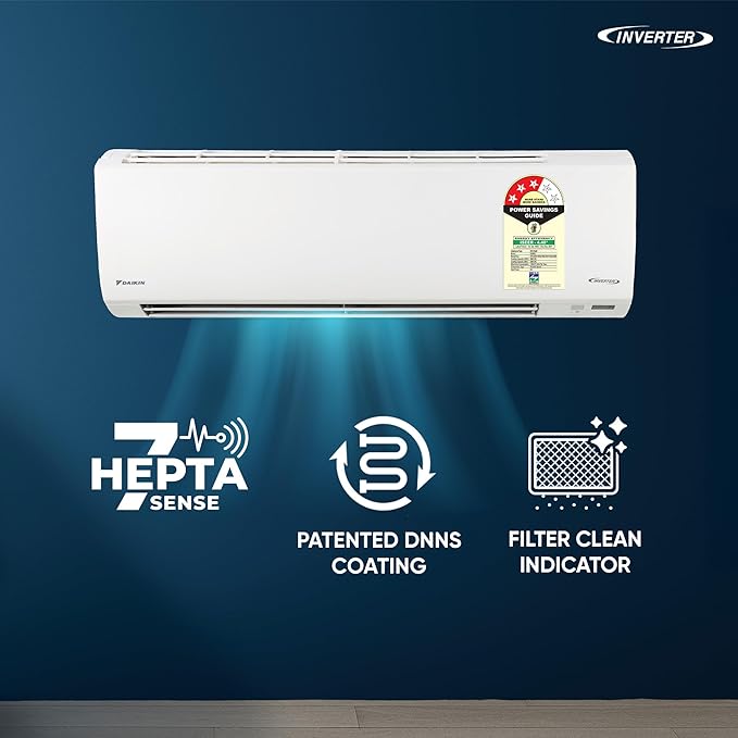 Daikin 1.8 Ton 3 Star Inverter Split Ac (Copper, GTKL60XV16 / RKLG60XV16, White )
