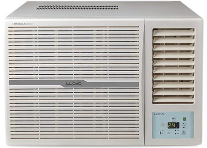Lloyd 1.0 Ton 2 Star Fixed Speed Window AC, White with Silver Deco Strip, Copper, GLW12D2FESSW