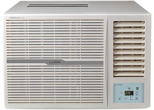 Lloyd 1.0 Ton 2 Star Fixed Speed Window AC, White with Silver Deco Strip, Copper, GLW12D2FESSW