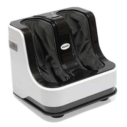AGARO Relaxing Foot & Calf Massager Machine with Rolling & Kneading Functions for Muscle Relaxation & Improving Blood Circulation, Suitable Home Usage (White).