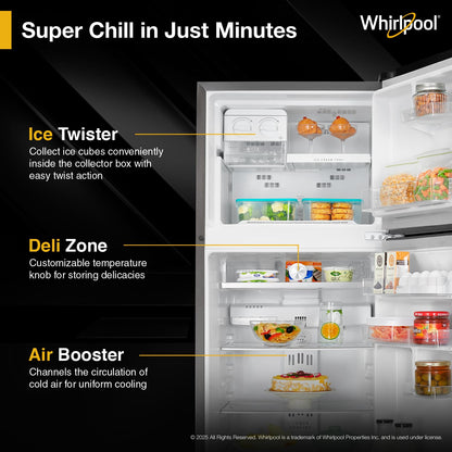 Whirlpool 270 L (Gross Capacity 300L) Frost Free Triple-Door Refrigerator (FP 313D PROTTON ROY ALPHA STEEL (Z)