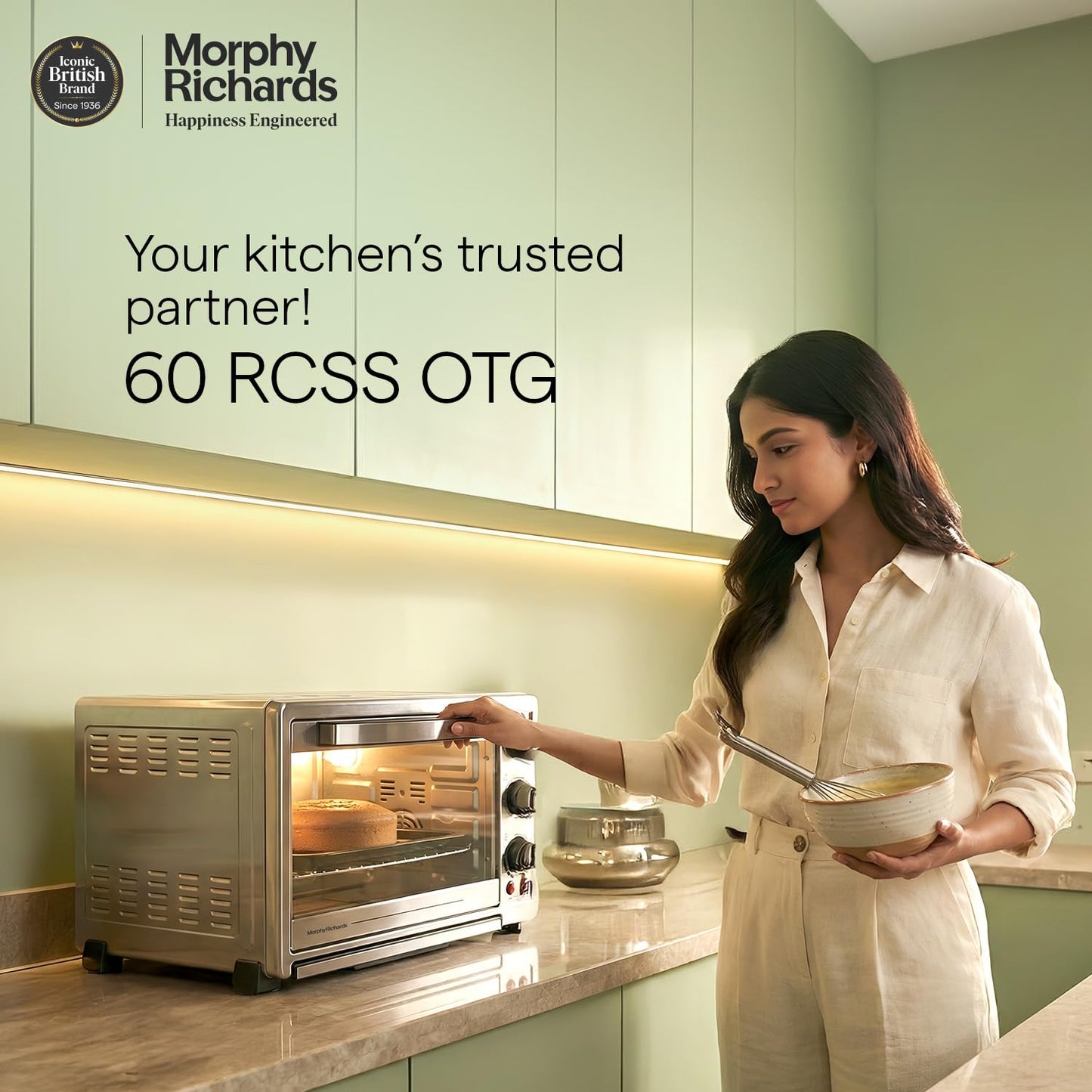 Morphy Richards 60 RCSS OTG |Large Capacity - 60 Litres |Motorised Rotisserie |Mirror Finish Door Stainless Steel Body | 2 Year Product Warranty