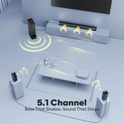 GOVO GoSurround 955 Pro |320W Sound bar, True 5.1 Channel Home Theatre, Mega subwoofer, HDMI, Opt, AUX, USB &...