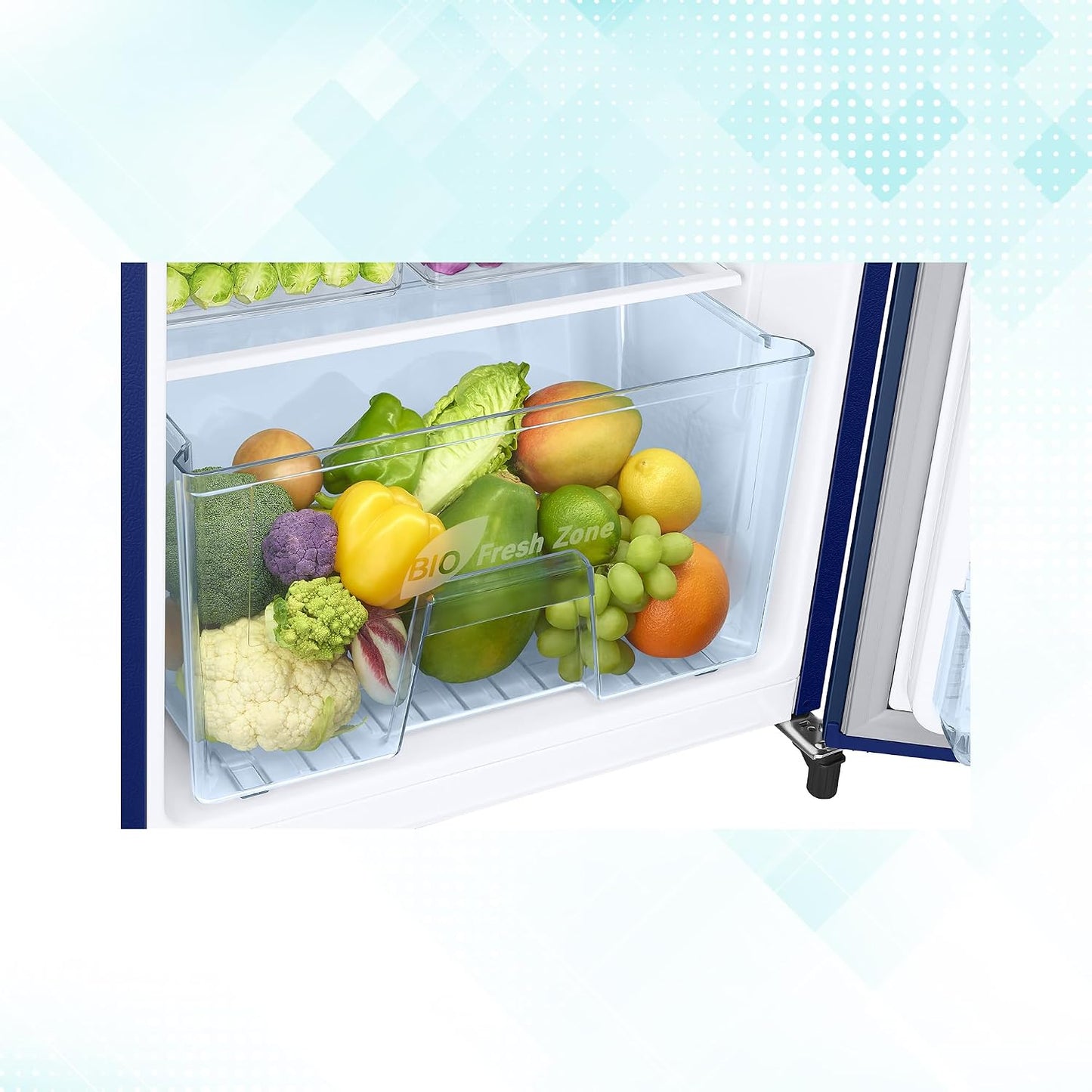 Samsung 183 L Direct Cool Single Door 4 Star Refrigerator with Digital Inverter (Camellia Blue, RR20C1724CU/HL)