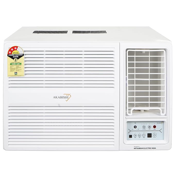 Mitsubisi Akabishi1.5 Ton 3 Star Fixed Speed Window AC (Copper Condenser, R32, RWM-AE18SG-Y1, White)