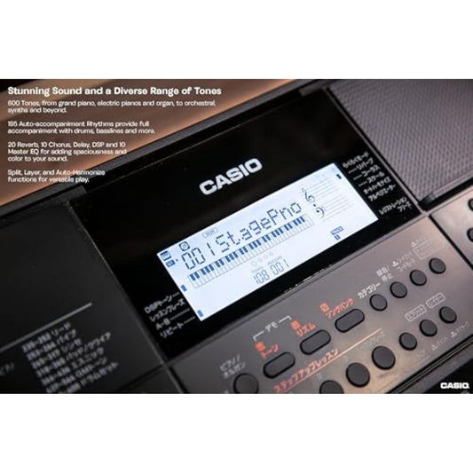 Casio CT-X700 61-Key Portable Keyboard, Black