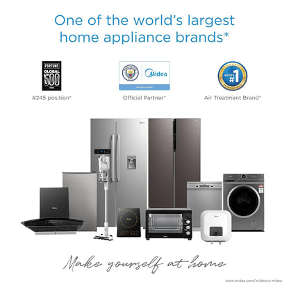Midea TORRINO,WQP12-5201F Free Standing 13 Place Settings Intensive Kadhai Cleaning| No Pre-rinse Required Dishwasher