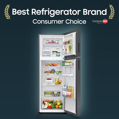 Samsung 301 L Frost Free Double Door 2 Star Refrigerator with Convertible 5-in-1, Digital Inverter, Digital Display, 2026 Model (REFINED INOX, RT31H4522S9/HL)
