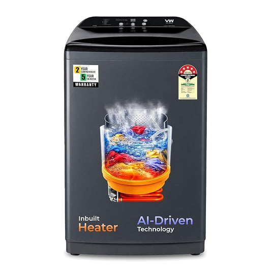 VW 10 kg Fully Automatic Top Load with In-built Heater Black, Grey (V10 HeatPro)