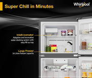 Godrej 244 L 4 Star 5 Years Comprehensive Warranty | AI Powered | Convertible Freezer 6-In-1 Inverter Frost Free Double Door Refrigerator RT EONVALOR 280D RCIF FS ST, Fossil Steel