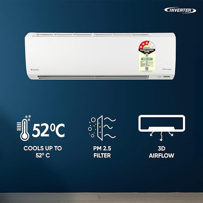 Daikin 1.8 Ton 3 Star Inverter Split Ac (Copper, GTKL60XV16 / RKLG60XV16, White )