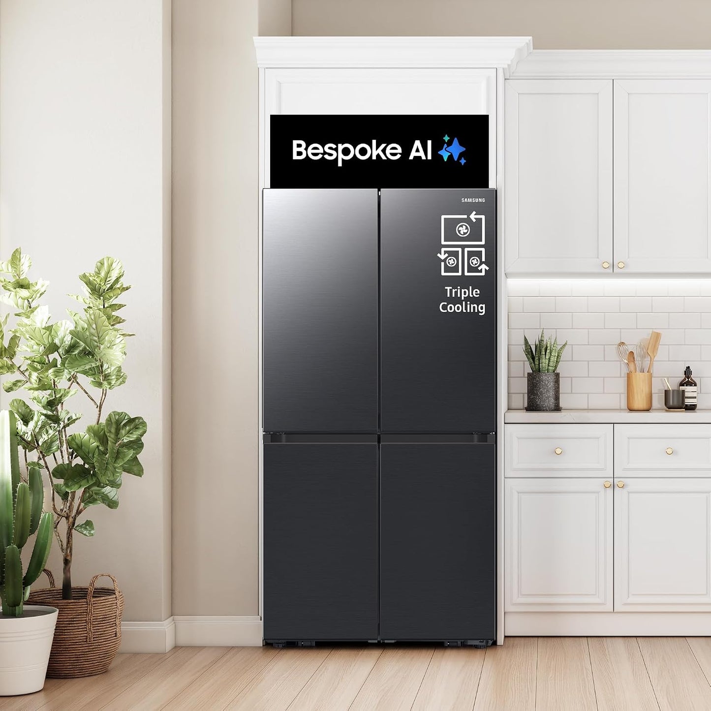 Samsung Smart Choice 650 L, Convertible, Digital Inverter, Frost Free, French Door Refrigerator (RF65DG90BDSGTL, Black, Black Caviar)
