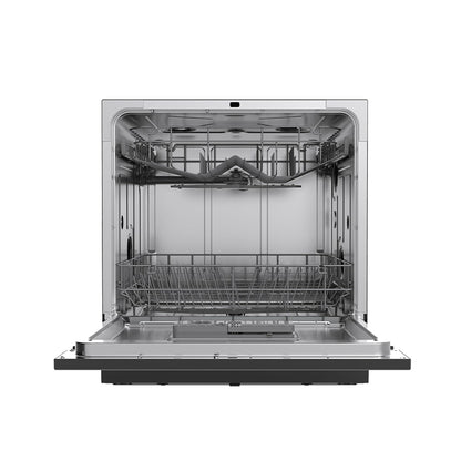 Midea 8 Place Setting Countertop Dishwasher, 6 Wash Programs, Intensive Wash, Water Efficient (Portable Table Top, Compact Design, Suitable for Indian Utensils, Small Family Use)
