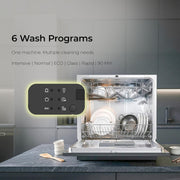 Midea 8 Place Setting Countertop Dishwasher, 6 Wash Programs, Intensive Wash, Water Efficient (Portable Table Top,...