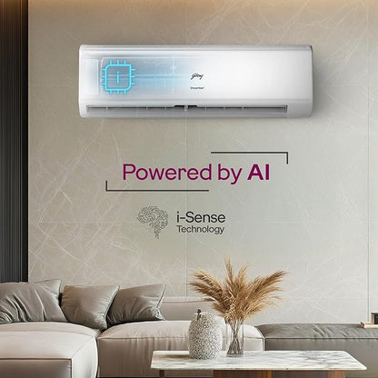 Godrej 2026 Model 1.5 Ton 5 Star Split Inverter AC (HIC 18J5TG, White)