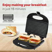 Electric Sandwich Maker | Non Stick Coating Plates | Power Indicators 2 Slice Sandwich Maker. (Grill KO 525)