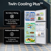 Samsung 301 L Frost Free Double Door 2 Star Refrigerator with Convertible 5-in-1, Digital Inverter, Digital Display, 2026 Model (REFINED INOX, RT31H4522S9/HL)