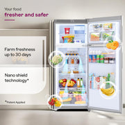 Godrej 244 L 4 Star 5 Years Comprehensive Warranty | AI Powered | Convertible Freezer 6-In-1 Inverter Frost Free Double Door Refrigerator RT EONVALOR 280D RCIF FS ST, Fossil Steel