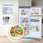 Godrej 223 L 2 Star 5 Years Comprehensive Warranty | 95%+ Food Surface Disinfection | Uniform 360° Cooling | Inverter Frost Free Double Door Refrigerator (RF EON 244B RI ST GL, Steel Glow)