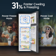 Samsung 350 L, 3 Star, Convertible 5-in-1, Digital Inverter, Frost Free Double Door, WiFi Bespoke AI Refrigerator (RT38HG5A23S8HL, Silver, Elegant Inox, 2026 Model)