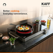 Kaff 2200W Electric Infrared Cooktop Stove | High Gloss Glass Finish | Digital Display | 4 Preset Cooking Modes | Touch Control | SS Finish | Infrared Induction/Hot PLate