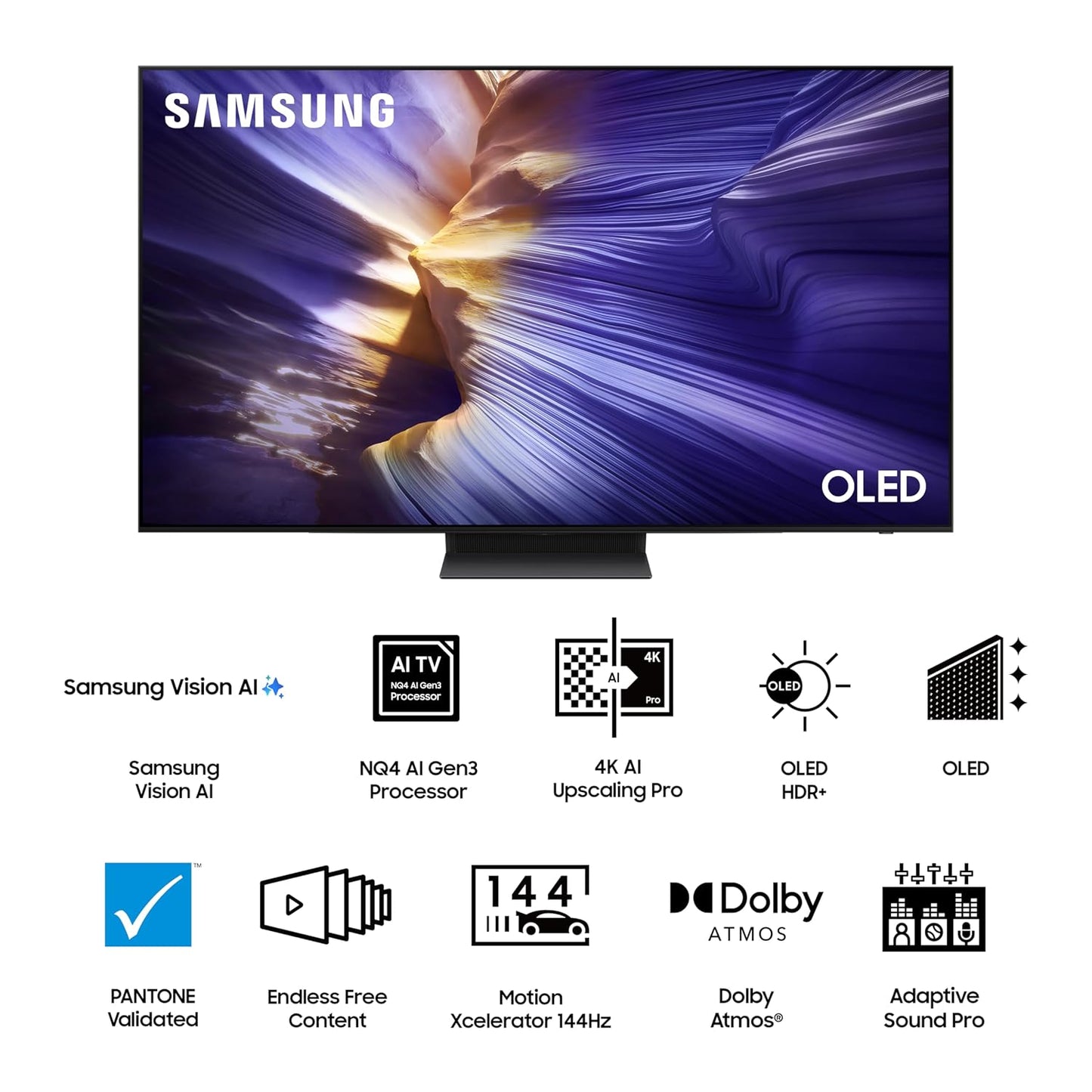 Samsung 163 cm (65 inches) 4K Ultra HD Smart OLED TV QA65S90FAELXL (Graphite Black)