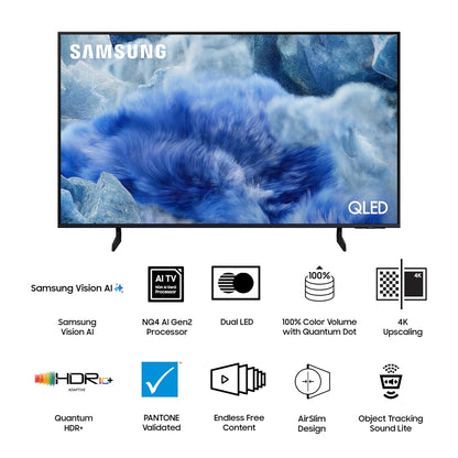 Samsung 138 cm (55 inches) 4K Ultra HD QLED Smart TV QA55Q8FAAULXL (Black)