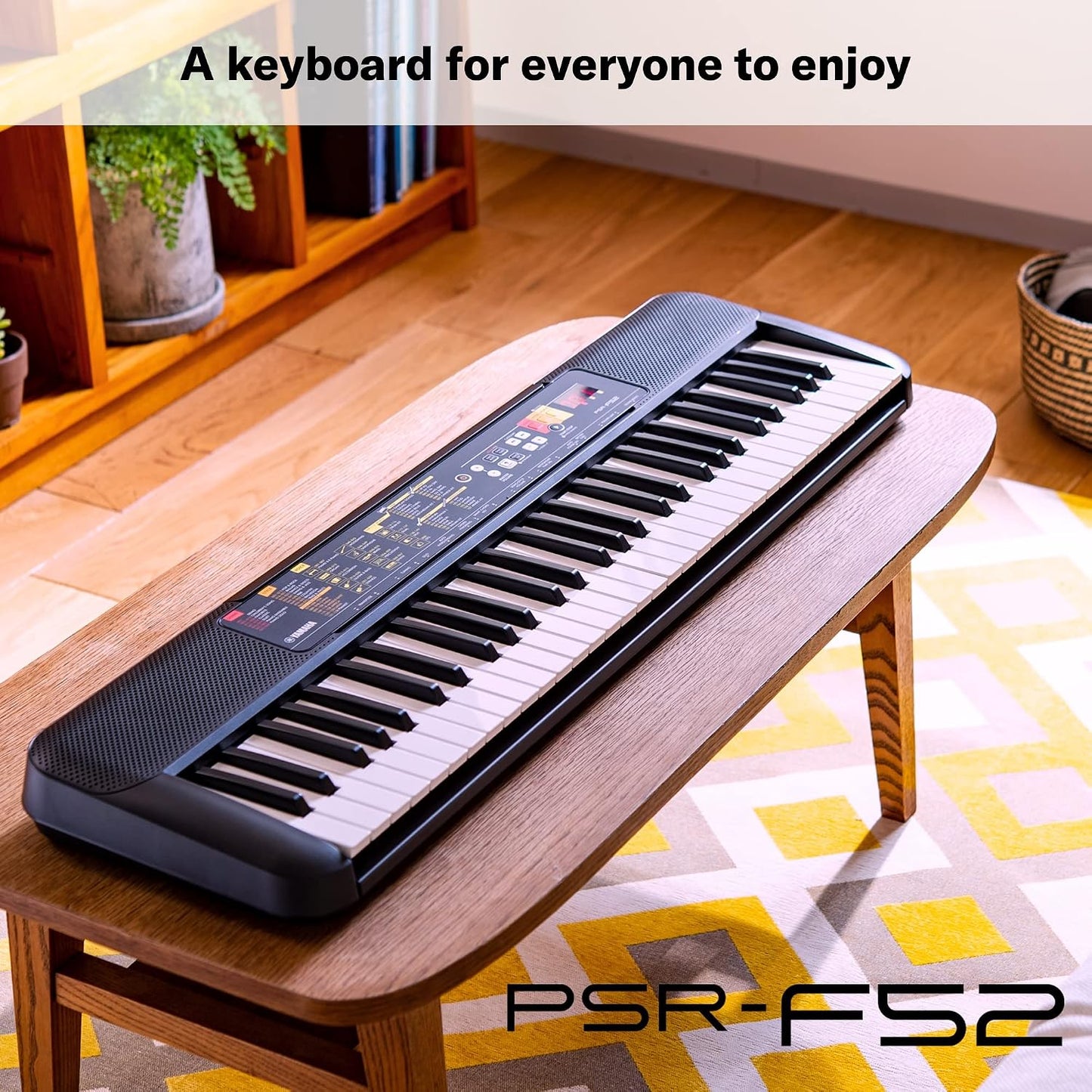 Yamaha PSR-F52 Portable Keyboard – 61 Keys, Lightweight & Compact, Built-in Voices & Styles, USB Connectivity, Ideal for Beginners & Home Use