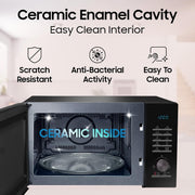 Samsung 28 L Slim Fry, Sensor Cook and Multi Spit Convection Microwave Oven (MC28A5145VR/TL, Black and Pattern,...