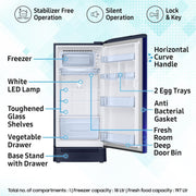 Samsung 215 L, 5 Star, Digital Inverter, Direct-Cool Single Door Refrigerator (RR23H2H35HS/HL, Hydrangea Blue, Base Stand Drawer, Single Touch Defrost, 2026 Model)