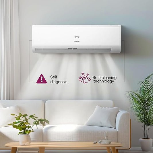 Godrej 2026 Model 1.5 Ton 5 Star Split Inverter AC (HIC 18J5TG, White)