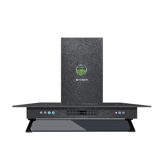 Faber 90 Cm 1000 M³/Hr Straight Glass Kitchen Chimney (Hood 3N1 Aerostation Glamour Ft Ab Ltw90, 2 Baffle Filters, Antique Black), Free 1 Year Extended warranty