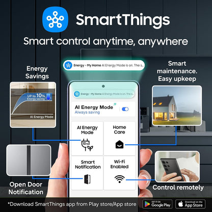 Samsung 653 L, 3 Star, Frost Free, Double Door, Convertible 5-in-1 Digital Inverter, Side By Side AI Enabled Smart Refrigerator with WiFi (RS76CG8003S9HL, Silver, Refined Inox)