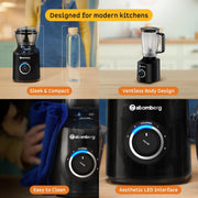 Atomberg Zenova Fresh Juicer Mixer Grinder | Coarse Mode for Silbatta-like Texture | Intelligent BLDC Motor | Safety Features | 4 Jars including Chopper & Juicer Jar | Hands-Free Operation | 2+1* Year Warranty (Misty Teal)