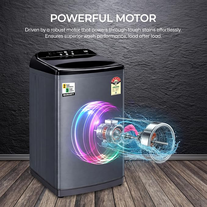 VW 10 kg Fully Automatic Top Load with In-built Heater Black, Grey (V10 HeatPro)