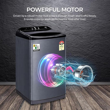VW 10 kg Fully Automatic Top Load with In-built Heater Black, Grey (V10 HeatPro)