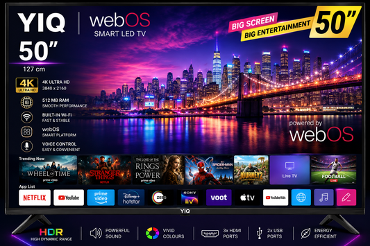 YIQ 50" WebOS Smart 4K LED TV