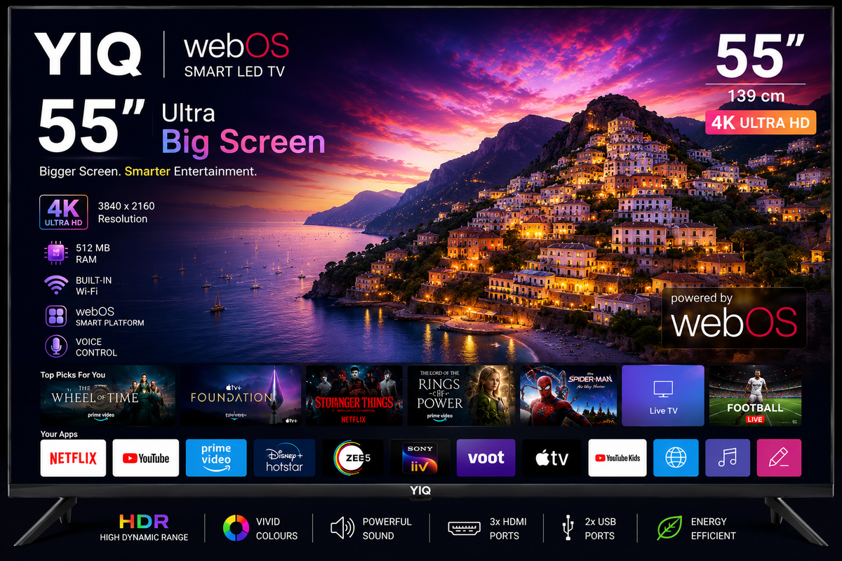 YIQ 55" webOS Smart 4K LED TV