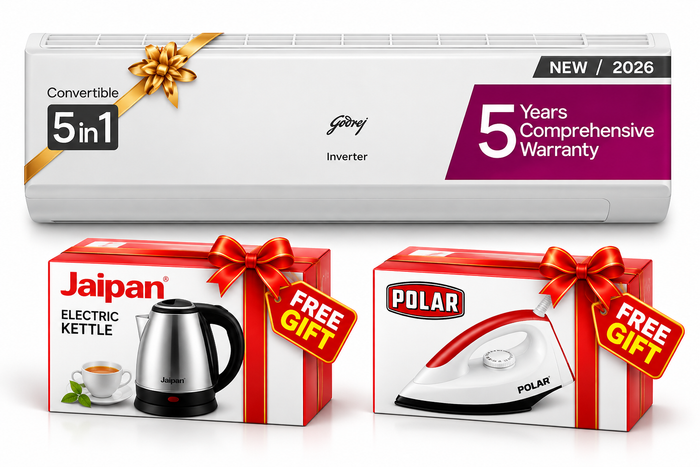 Godrej 2 Ton 3 Star Inverter Split AC (AC 2T SIC 24ITC3-WWA, White)