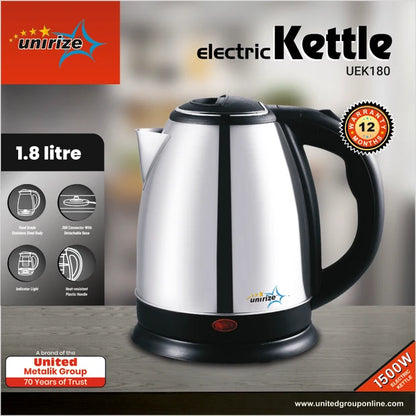 Unirize 1.8 Litres Electric Kettle  1500 WATTS